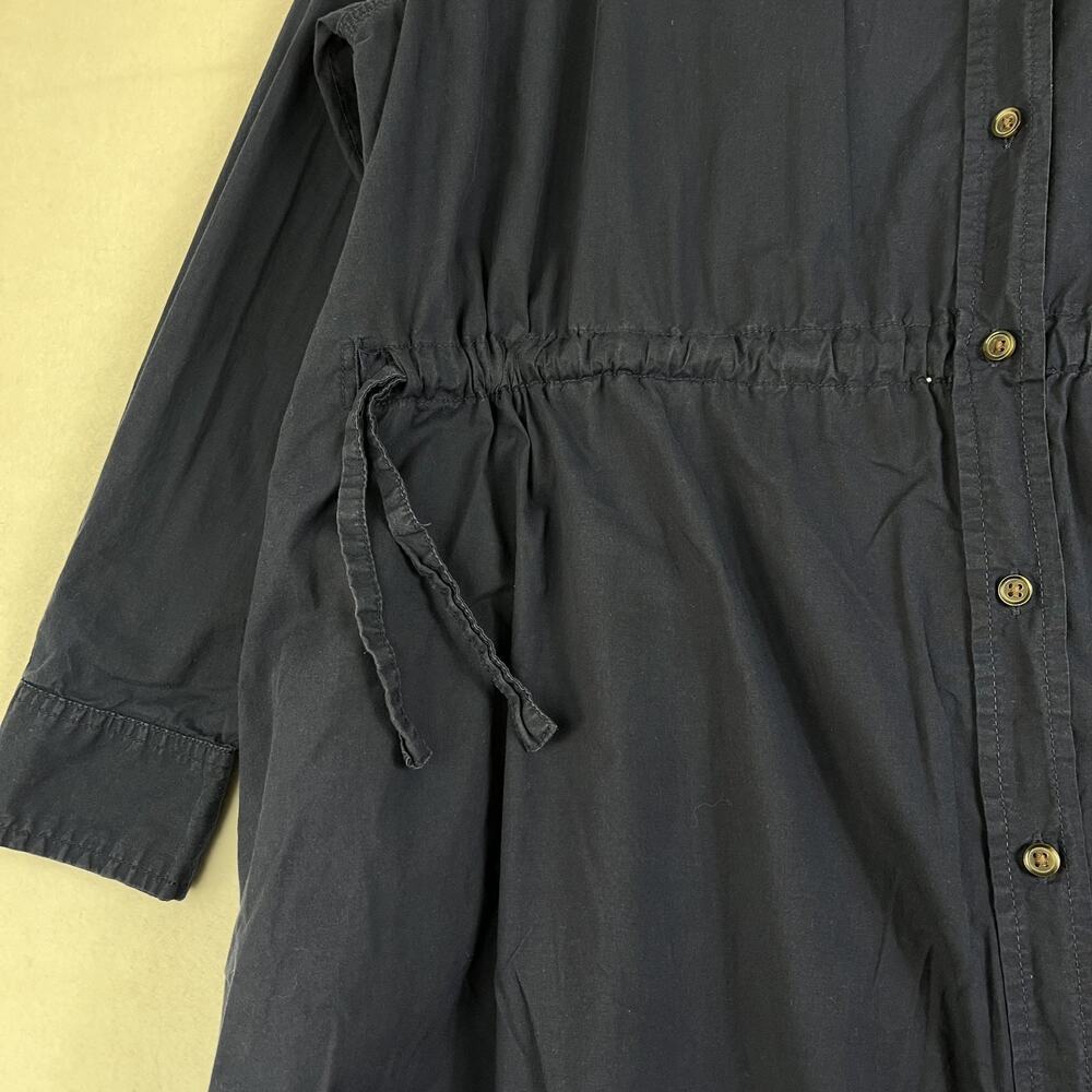 Universal Thread Long Sleeve Shirt Dress Womens XL Navy Blue Drawstring Waist - Picture 7 of 12